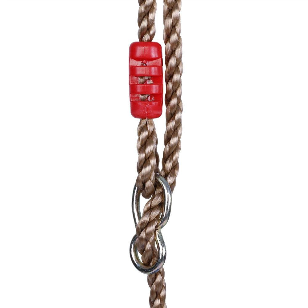 Columpio de cuerda de escalada ajustable de 1,7 m con plataformas Escalera de cuerda de cinco nudos para niños Equipo de entrenamiento de deportes al aire libre para niños Columpio,Hogar y Cocina