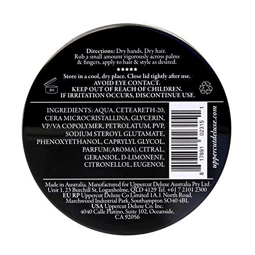 Uppercut Deluxe Featherweight Pomade 2.5oz - Medium Hold with Grip - Low Shine Finish