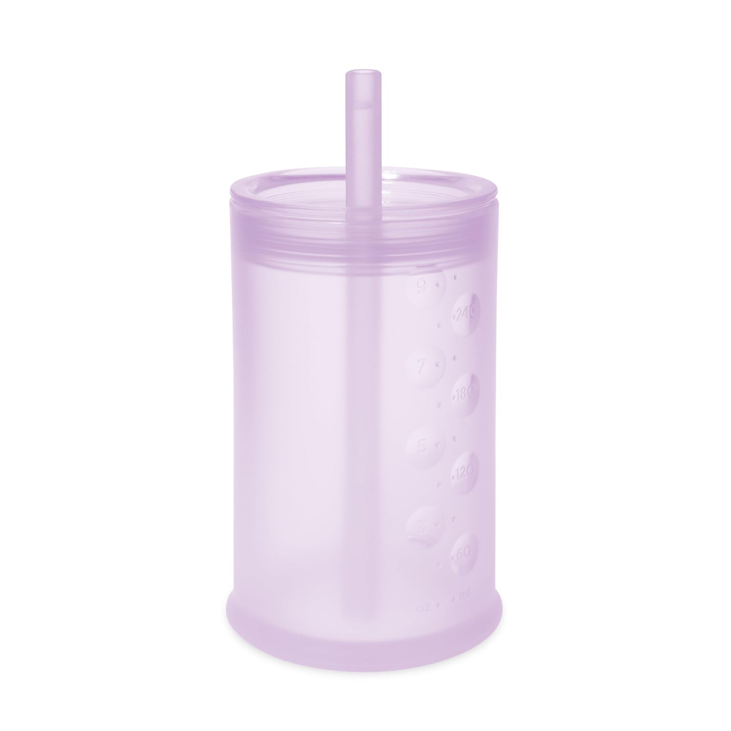 Olababy - Taza de entrenamiento de silicona transparente con tapa de pajita, entrenador de sorbos para niños de 12 meses, tazas irrompibles para beber agua para niños de 2 años, suministros de destete