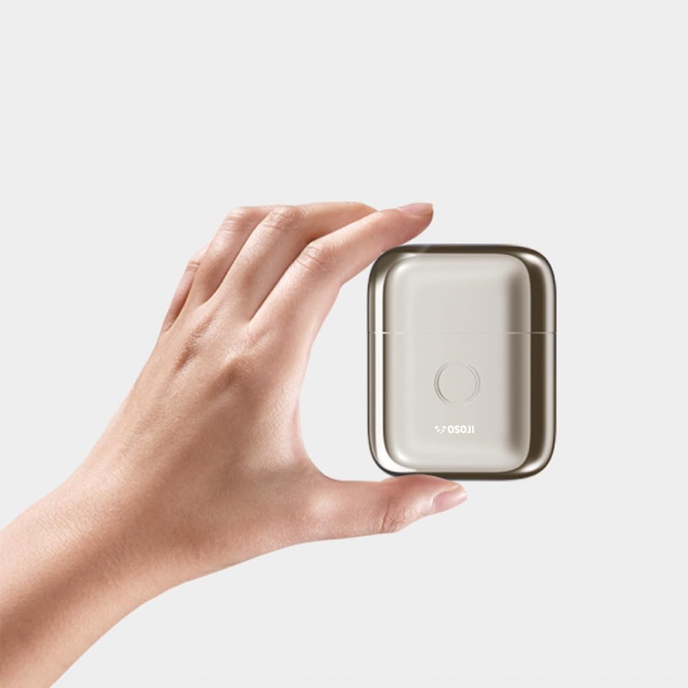 OSOJI - Afeitadora Eléctrica Recargable Modelo Shaver 1, Hasta 60 Minutos de Uso, Afeitado Apurado, Suave y Sin Irritación (Dorado)