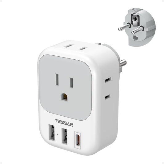 Adaptador de Viaje TESSAN Alemania Francia