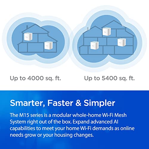 D-Link M15/2 Eagle Pro AI Mesh WiFi 6 Router System (2 Unidades) AX1500 - Paquete múltiple para Red inalámbrica Inteligente de Internet, Control de Voz