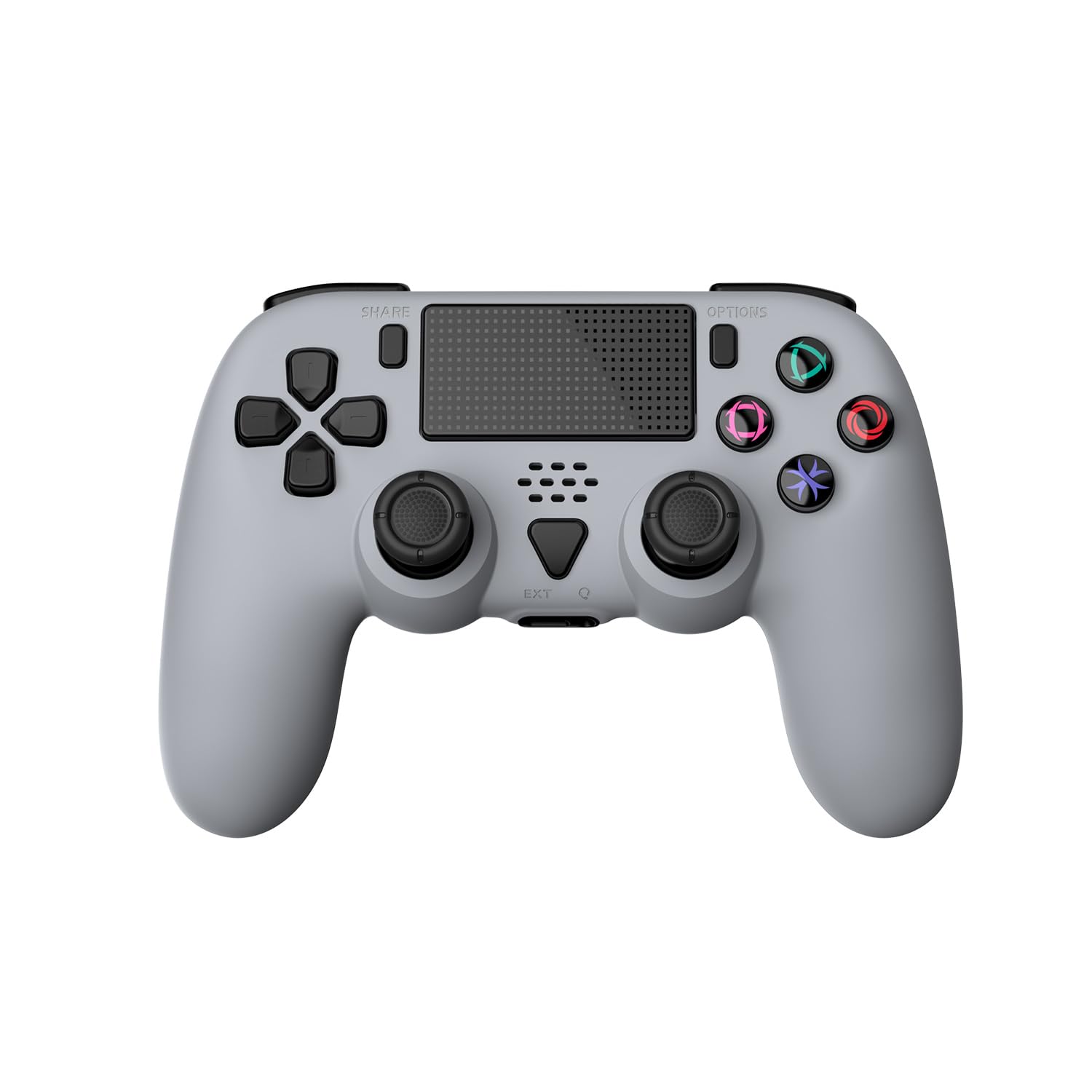 Controlador inalámbrico compatible con ps5 / ps5 Pro / ps5 Slim - controlador inalámbrico con altavoz incorporado / joystick de precisión / programación de botones Turbo / avanzado y batería recargable 1000mah (azul - gris)