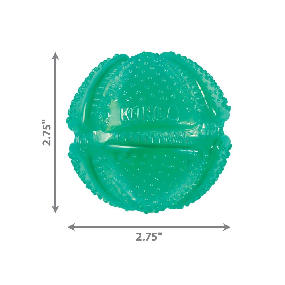 Pelota Dental Mediana Kong Verde Agua con Ranuras