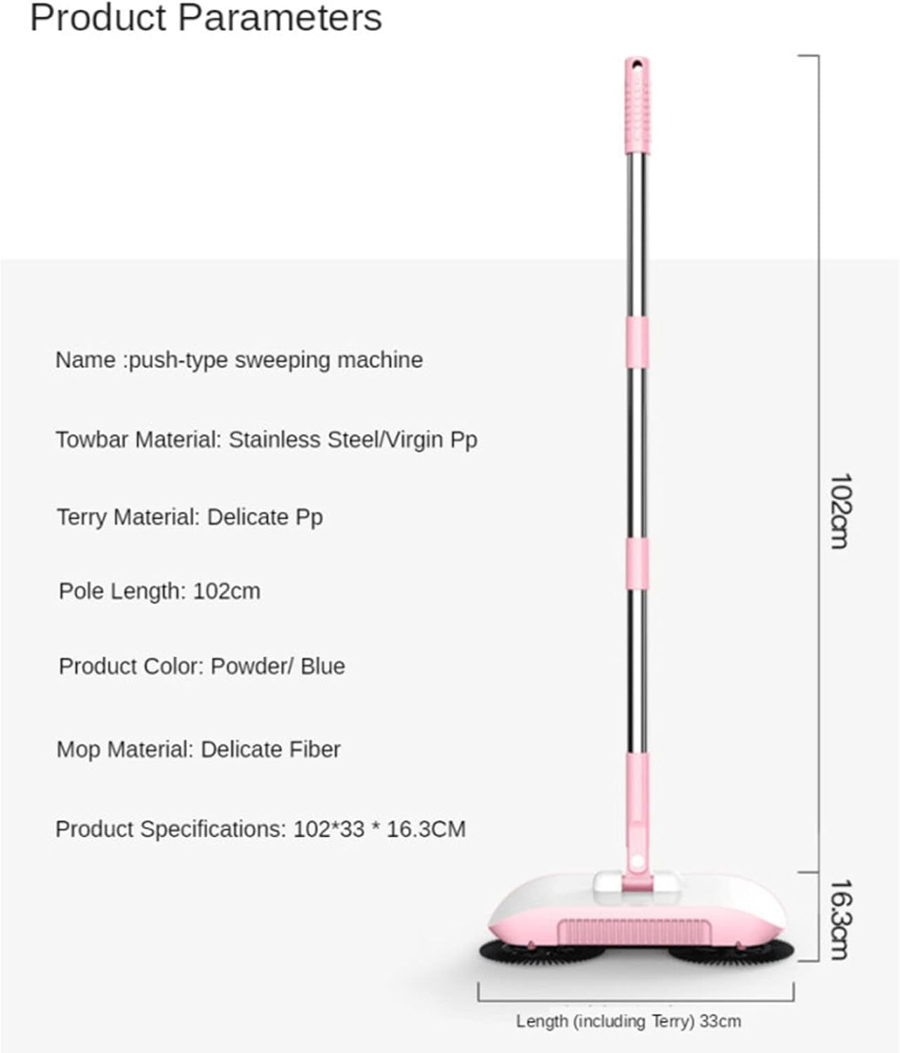 Goreem Barredora de Piso Mejorada para Superficies de Madera Dura,Azulejos, Escoba pequeña y portátil, Limpia el Polvo del Pelo de Las Mascotas, aspiradora Manual con trapeador Manual