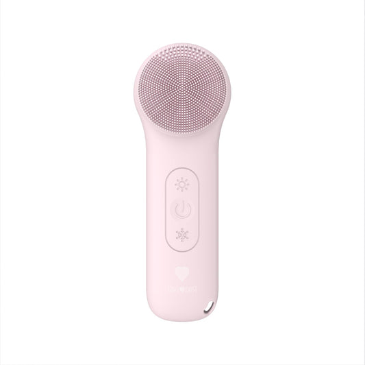 Limpiador Facial Eléctrico de Silicona Rosa Giratorio 2 en 1 Impermeable Recargable para Hombres y Mujeres