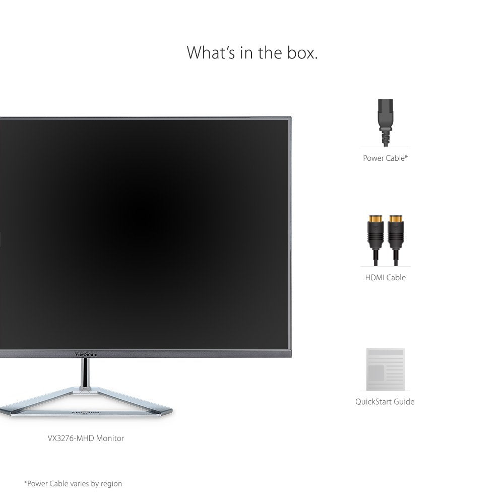 Monitor ViewSonic VX3276-MHD IPS 32 Pulgadas 1080p con Biseles Ultrafinos y DisplayPort