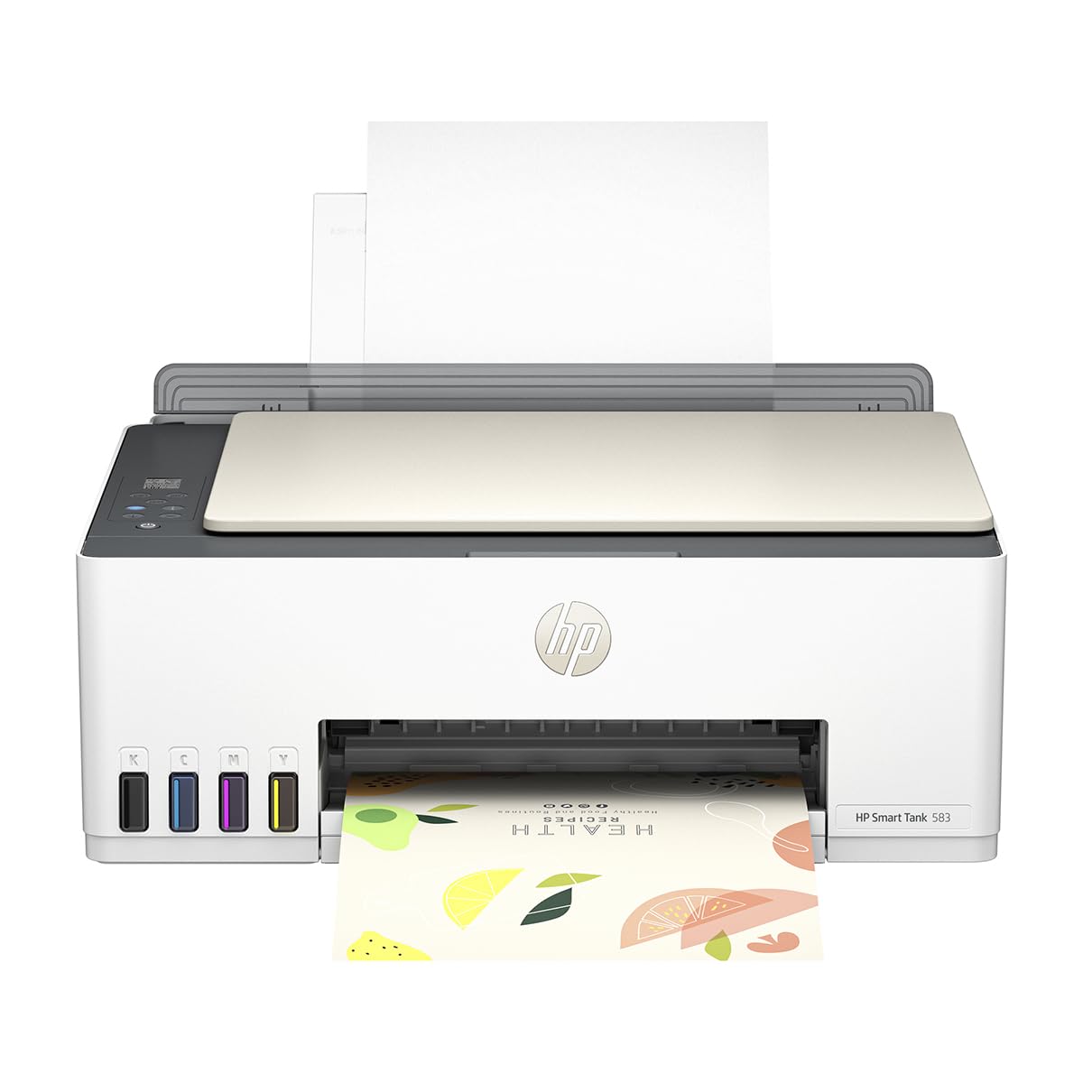 HP Impresora Multifuncional Smart Tank 583, Todo-en-Uno, Tanque de Tinta, WiFi, USB, Bluetooth, Smart, AirPrint, Impresión, Copiado, Escaneo (4A8D7A#AKY)