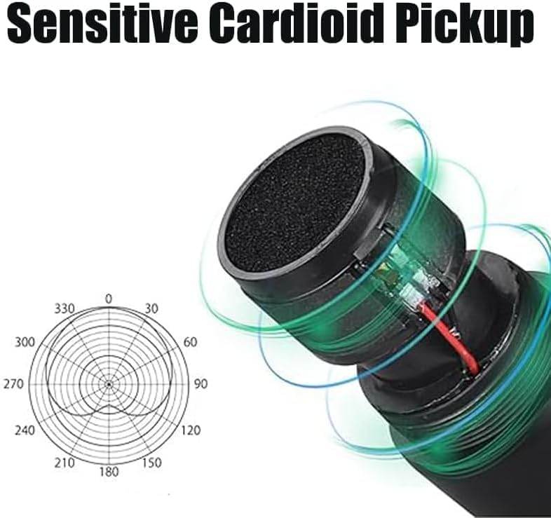 Micrófono Inalámbrico Plug and Play con Receptor Recargable de Mano para Escenarios Grandes