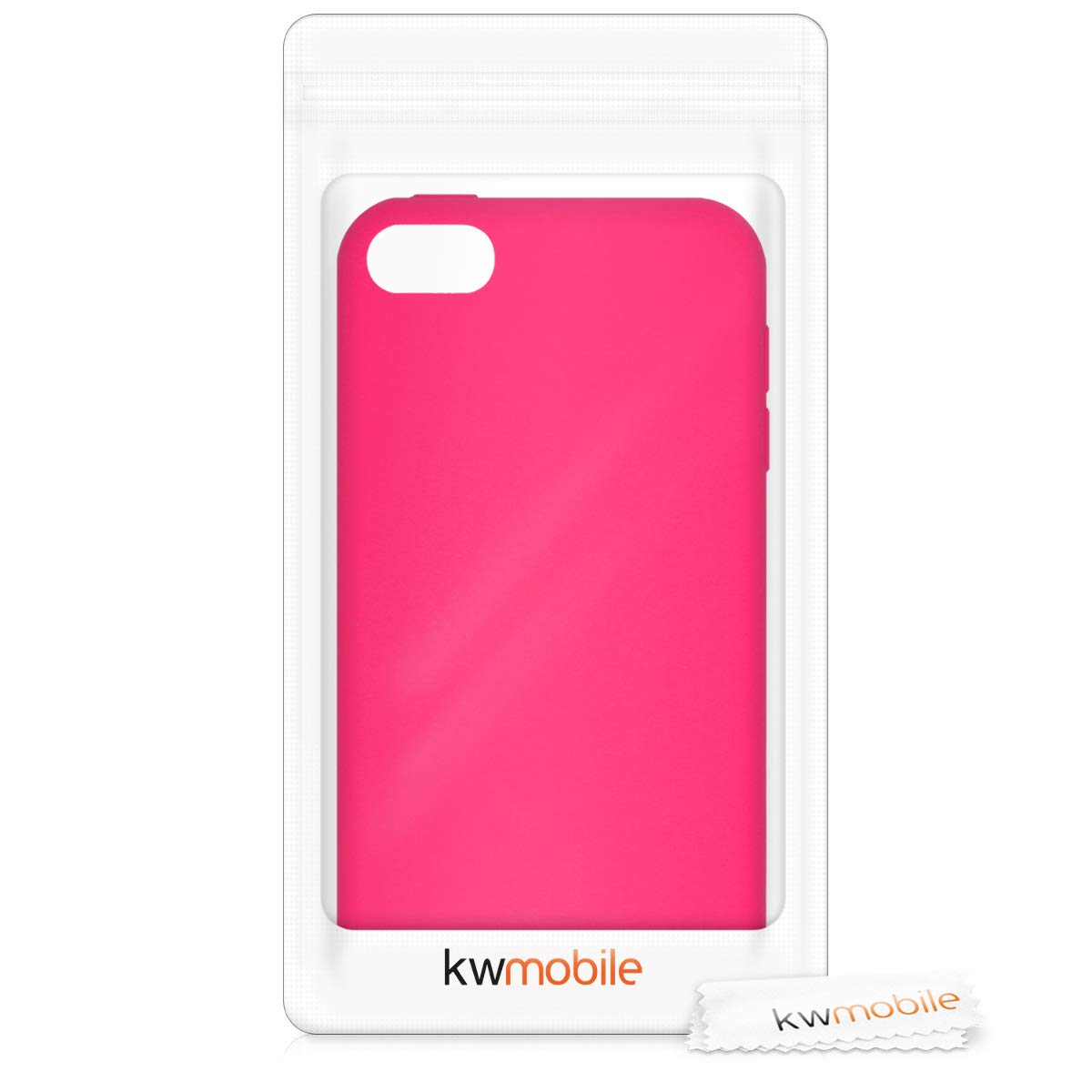kwmobile Carcasa Compatible con Apple iPod Touch 6G / 7G (6a y 7a generación) - Funda Protectora de Silicona - Case Trasero en Rosa neón