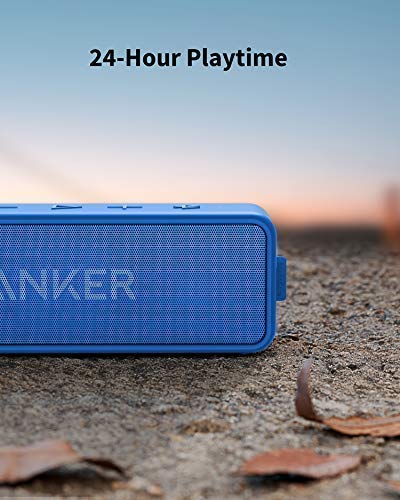 Soundcore Anker 2 Bocina Bluetooth Potente, batería de 24 Horas, protección contra el Agua IPX7, Graves enormes con Dos Controladores de Graves