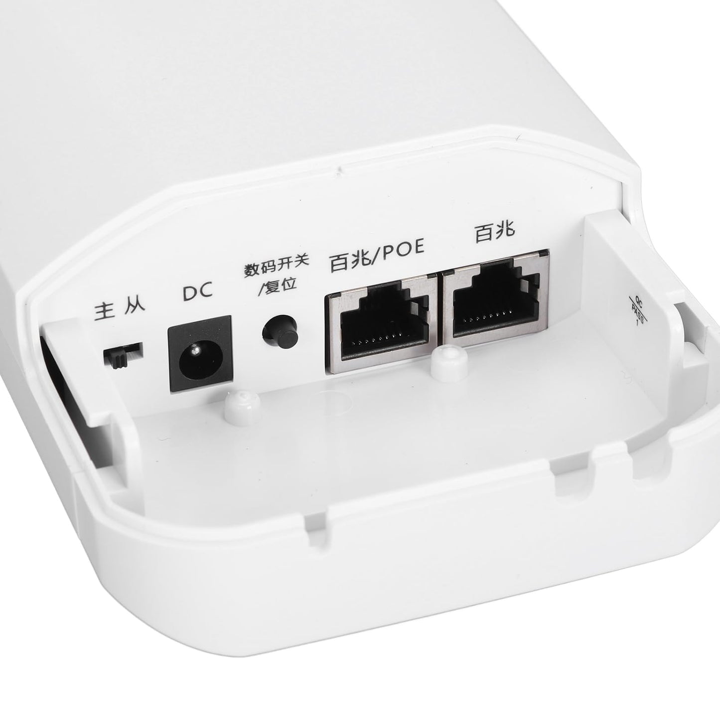 Puente Inalámbrico para Internet Satelital Starlink, Puente WiFi Punto a Punto 5.8G, 3KM Larga Distancia, 2 Puertos LAN RJ 45 Puente WiFi Ethernet con Antena Alta Ganancia de