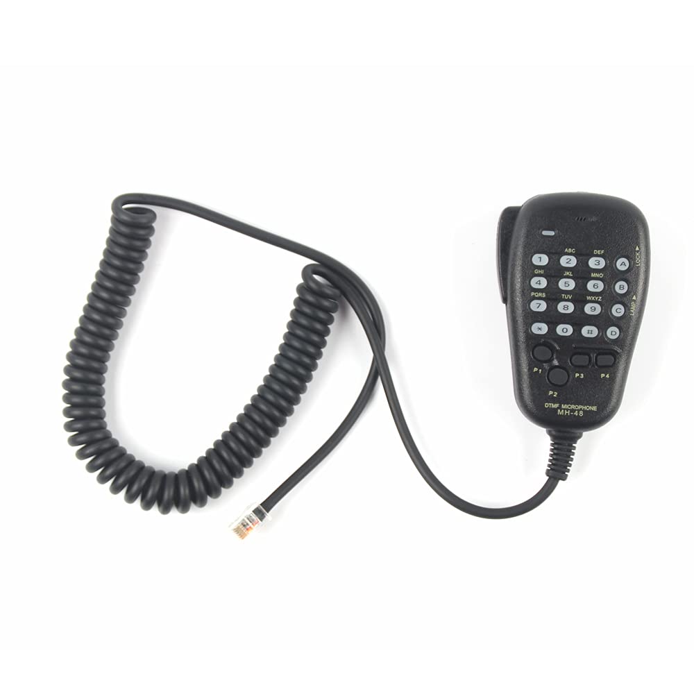 Fumei MH-48 DTMF Micrófono Altavoz MH-48A6J Teclado Micrófono Compatible con Yaesu FT100D FT-8800R FT-8900R FT-7900R FT-1807 FT-7800R FT-2900R FT-1900R