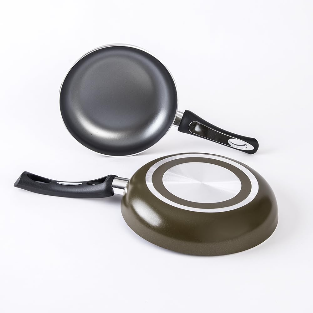Cinsa Set de Sartenes Verde Olivo de Aluminio con antiadherente 2 piezas