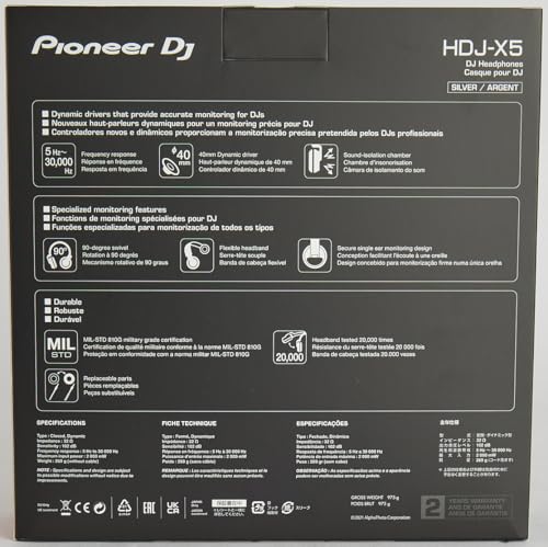 Auriculares Circumaurales Pioneer Plata Alámbricos de Diadema