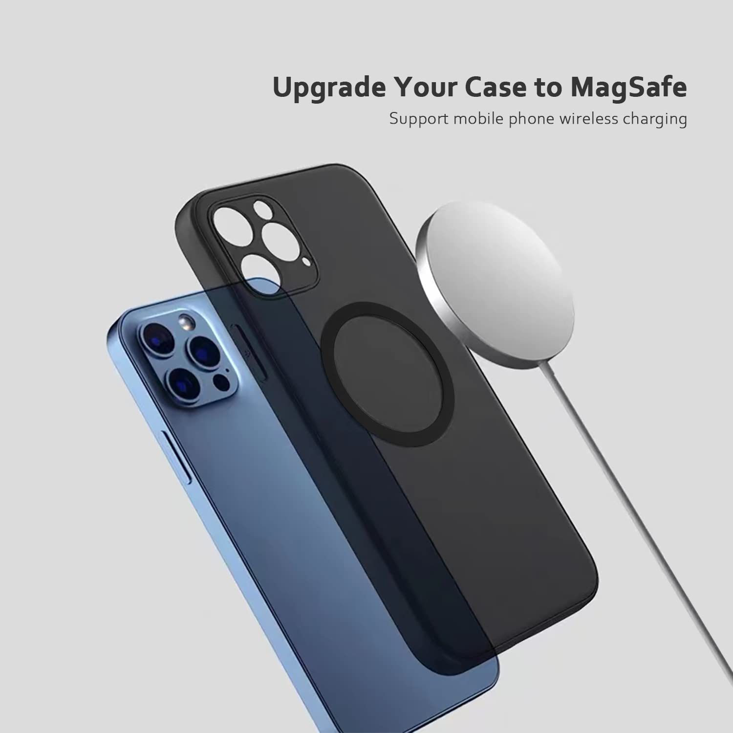 Cargador Inalámbrico Magnético Universal Wannap Negro, Blanco y Plateado para iPhone y Samsung