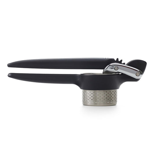 Chef'n Potato Ricer y Vegetal Ricer, Herramienta de cocina resistente para prensa y puré, color negro