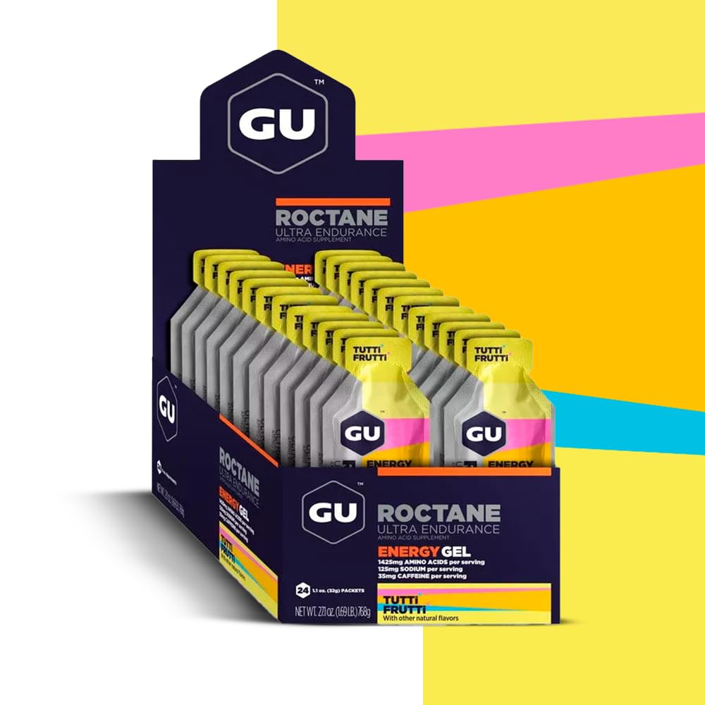GU Energy Roctane Ultra Endurance Energy Gel, Tutti Frutti, 24-Count