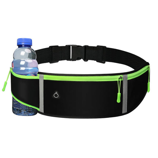 CHENGBAO Cangurera Hombre，Portátil Para Correr Cangurera Mujer，Impermeable Riñonera Hombre，Con Botella de Agua Cangurera Para Correr (1 negro)