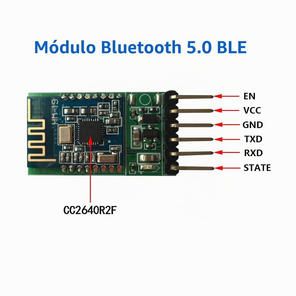 Módulo Bluetooth 5.0 BLE DSD TECH HM-19 con Chip CC2640R2F para Arduino y DIY