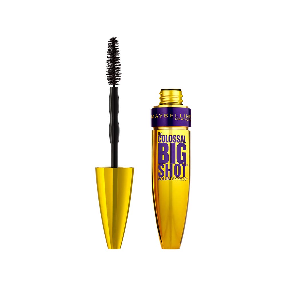 Máscara de Pestañas Maybelline The Colossal Big Shot Very Black Lavable