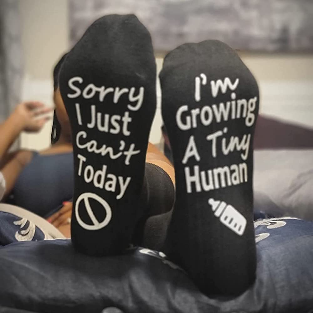 Calcetines para el embarazo, regalo para madres embarazadas, día de la madre, Negro-1, One Size