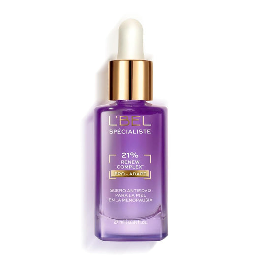 L'BEL - Specialiste Sérum Facial Antiedad Pro-Adapt 27 ml, Suero Antiedad Intensivo, Combate Efectos de la Menopausia en la Piel, 10 Acciones en 1, Efecto Tensor, Reduce Arrugas, Hidrata la Piel