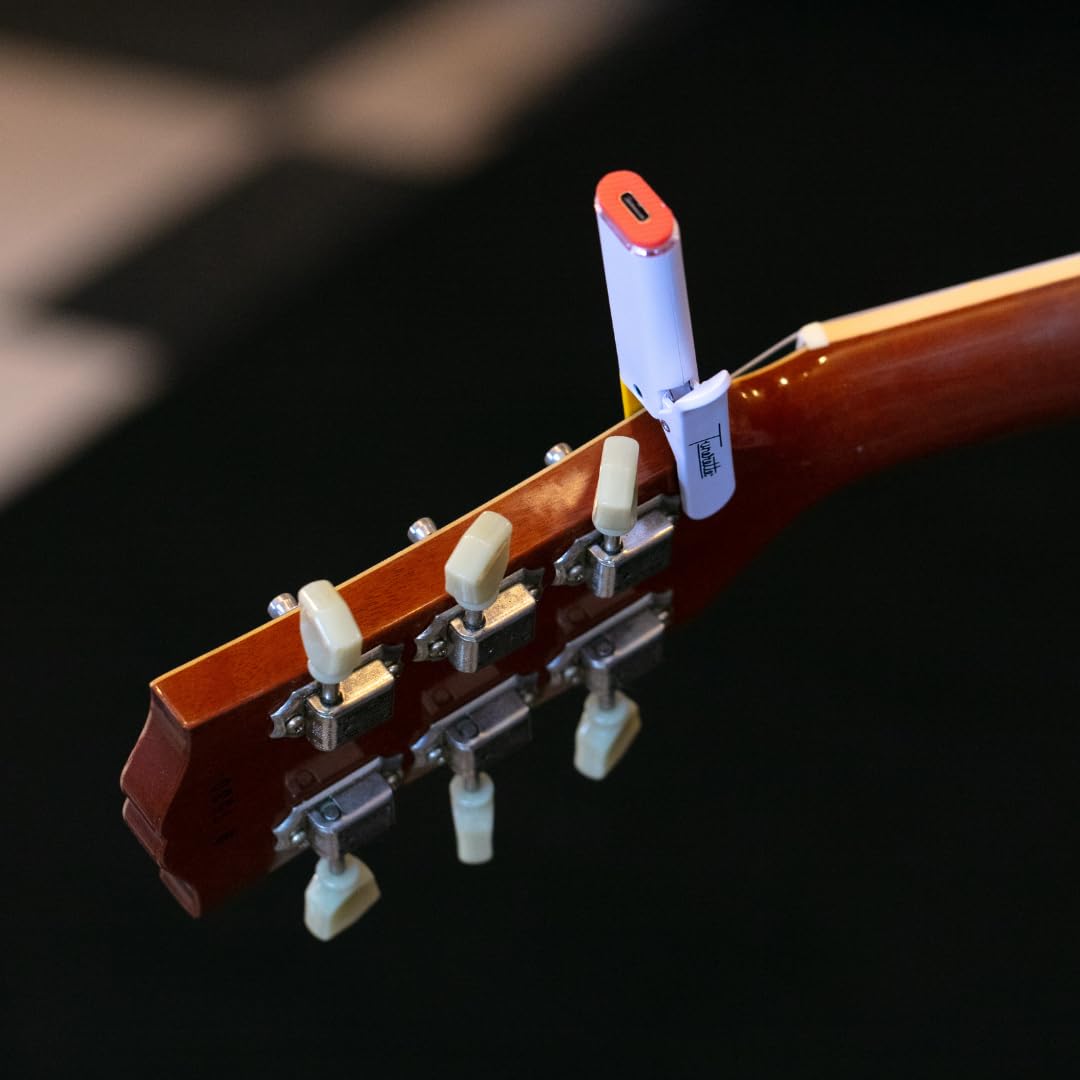 Tunerette™ - Afinador de guitarra con clip – ¡Rock Your Tune con estilo! Perfecto para guitarras eléctricas, acústicas y bajas, además de ukeleles – USB C recargable, afinación de precisión con un