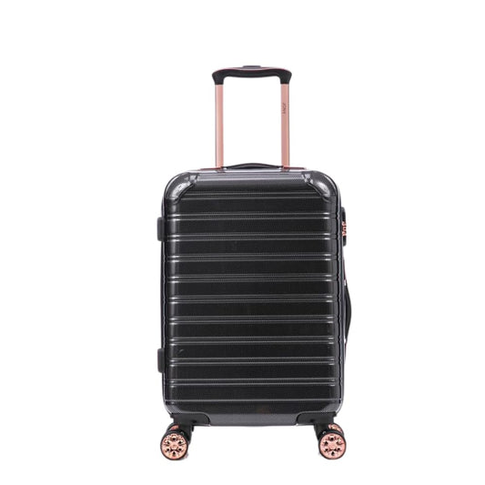Maleta de Mano JONY Carry On Rigida Resistente Ruedas Giratorias 360 Mango Expandible ABS Candado de Seguridad (negro oscuro)