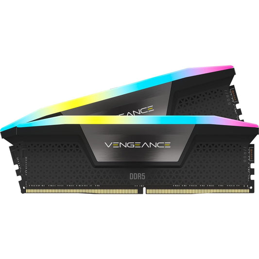 Corsair Vengeance RGB DDR5 RAM de 48 GB (2 x 24 GB) 6400 MHz CL36 Intel XMP iCUE Compatible con Memoria de computadora - Negro (CMH48GX5M2B6400C36)