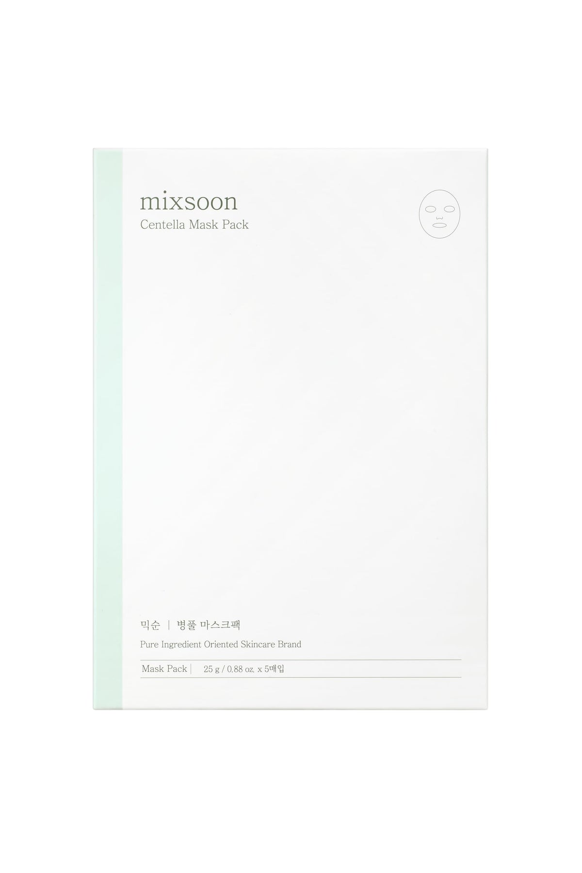 mixsoon Centella Mask Pack Face Moisturizer Soothing Calming Sheets Korean Glass Skin Care 1Pack (5ea)