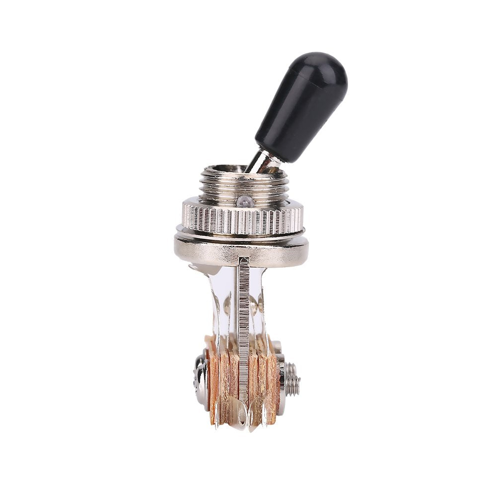 Interruptor de 3 vías, 1 interruptor de palanca de metal de 3 vías para guitarra eléctrica LP (plateado)