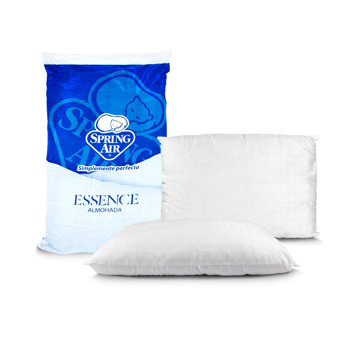Almohadas Spring Air Essence Durazno Pack 2 soporte cabeza y cuello anti ácaros e hipoalergénico