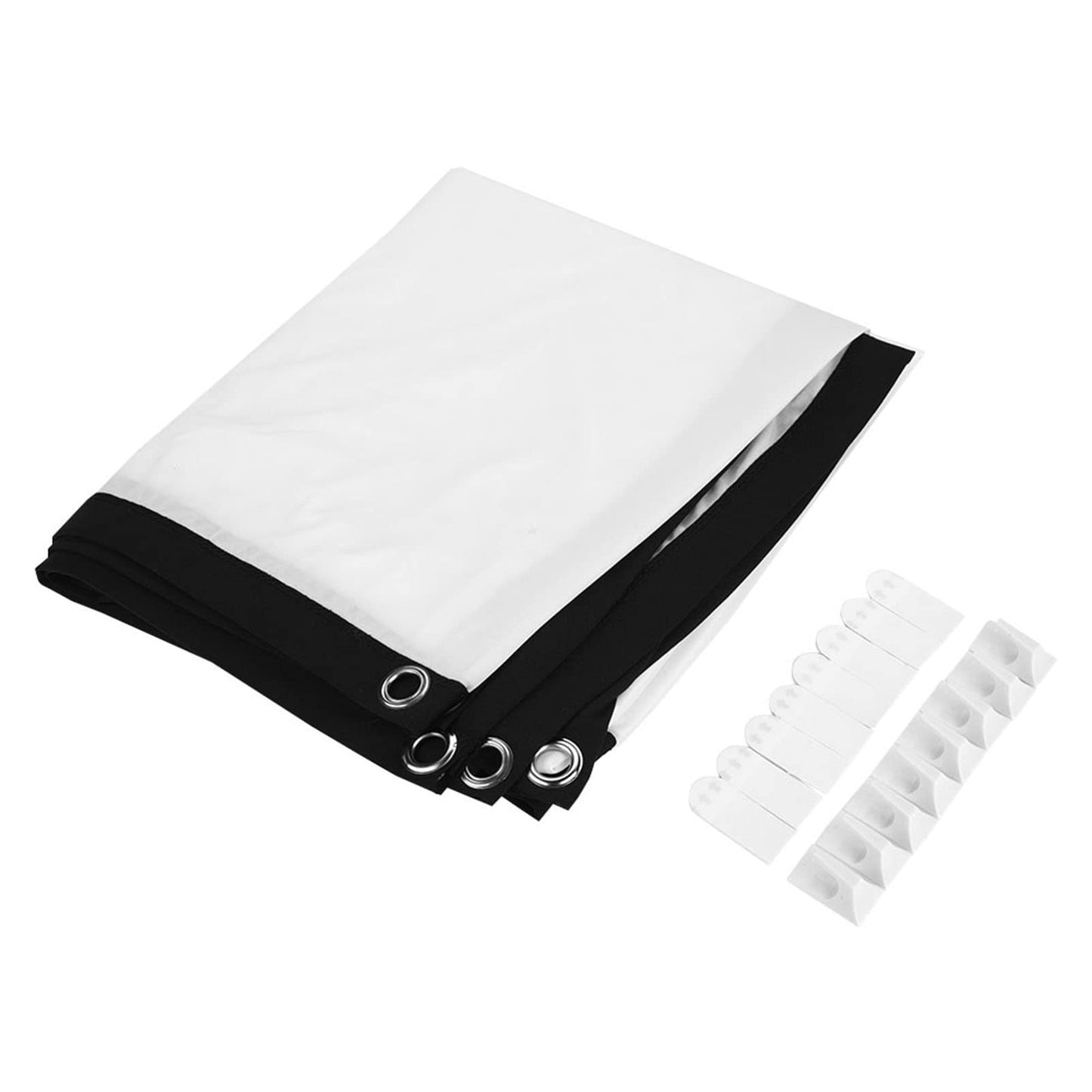 Pantalla Proyector HD 100 Pulgadas 16:9, Portátil para Películas 3D, Cortina Blanca para Montaje en Pared, Ideal para Salas de Cine en Casa