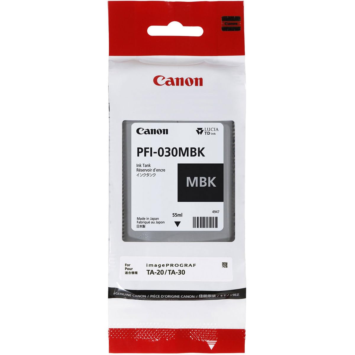 Tinta Negra Mate Canon imagePROGRAF TA-20 y TA-30