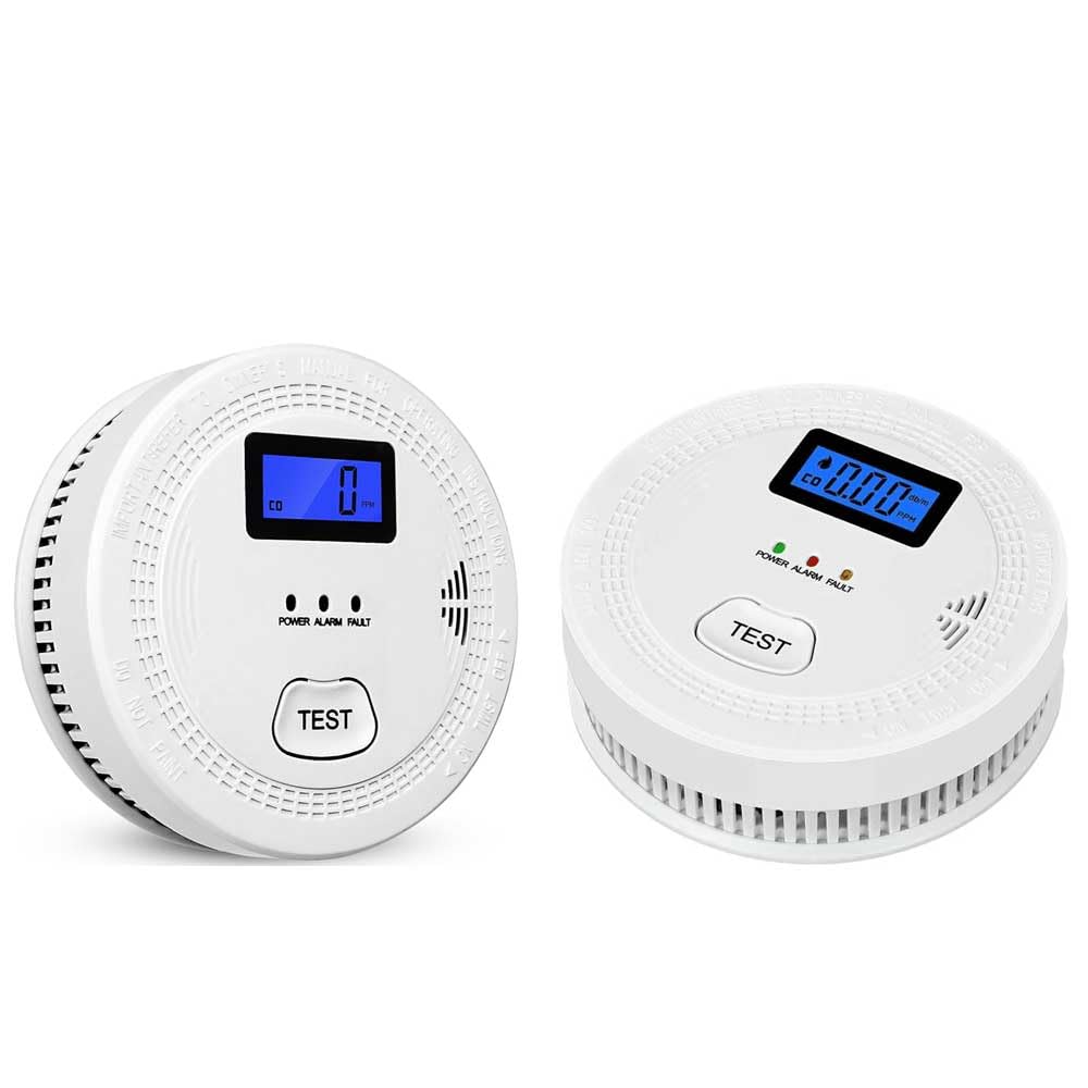 Detector de Humo y Monóxido ZUMECA Gris con Alarma Fotoeléctrica para Hogar, Hotel, Escuela