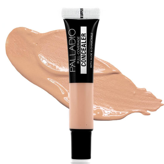 Palladio Corrector de Cobertura Completa, Disfraz para Ojos, Corrector Facial y para Ojos Cremoso, Unifica el Tono de la Piel, Oculta Imperfecciones, Ojeras y Líneas Finas, Creme Brule