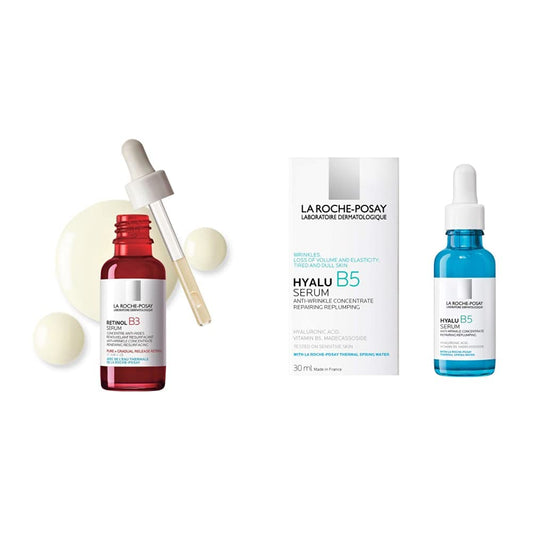 La Roche-Posay La roche posay retinol b3 serum anti-arrugas 30 ml + Hyalu B5 Serum Facial de Acido Hialuronico con Vitamina B5 Puro. Suero Concentrado Antiarrugas, 30 ml