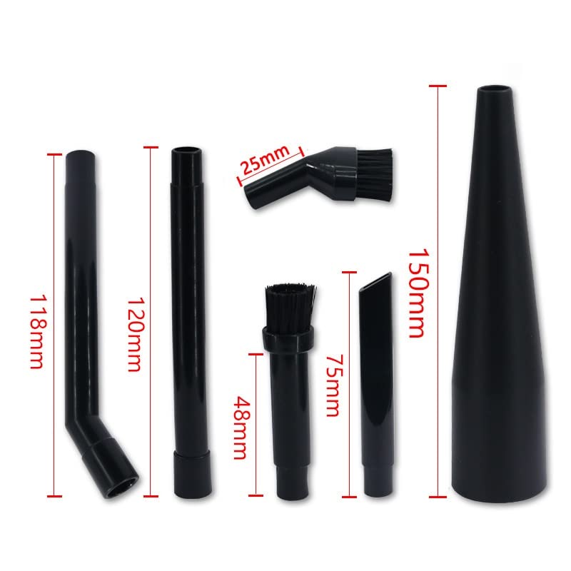 Kit de micro limpieza accesorios de aspiradora para aspiradora compacta en seco húmedo 1-1/4 en 6 piezas