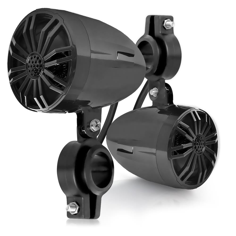 Altavoces Todoterreno PyleUsa Negro Impermeables de 2.25 Pulgadas Rango Completo para Motocicleta