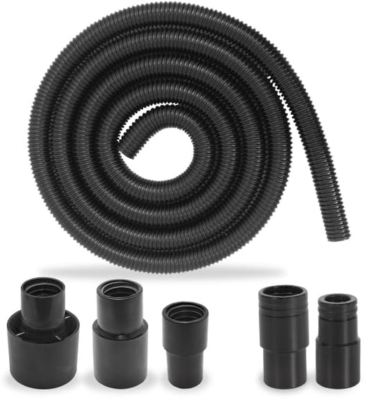 Kit de Manguera Peachtree Negro 10 Pies con 5 Accesorios para Herramientas Eléctricas y Aspiradoras