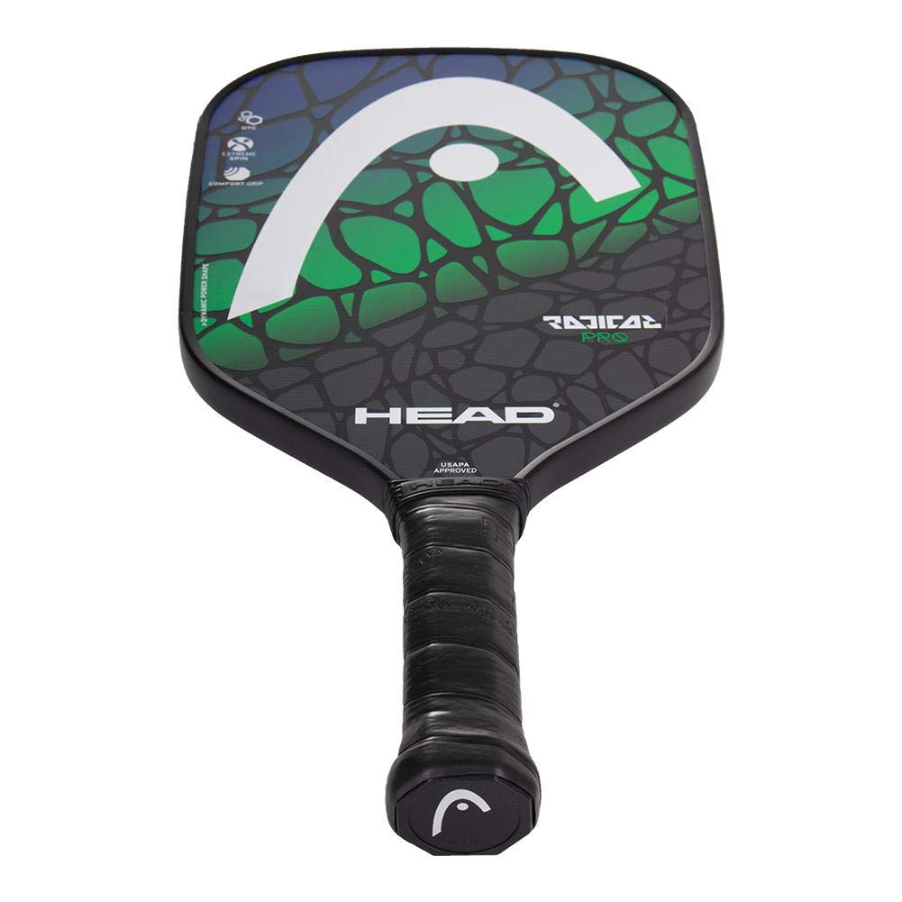HEAD Paddle de Fibra de Vidrio para Pickleball – Radical Pro con Textura con núcleo de polímero de Nido de Abeja y Agarre cómodo