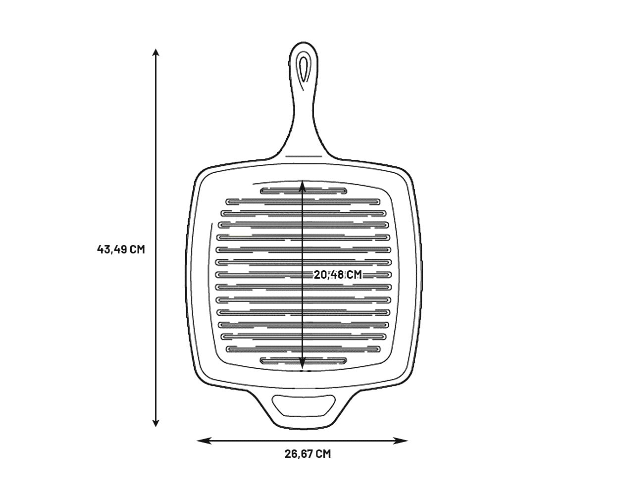 Lodge sartén parrilla cuadrado presazonado, 26.7 cm