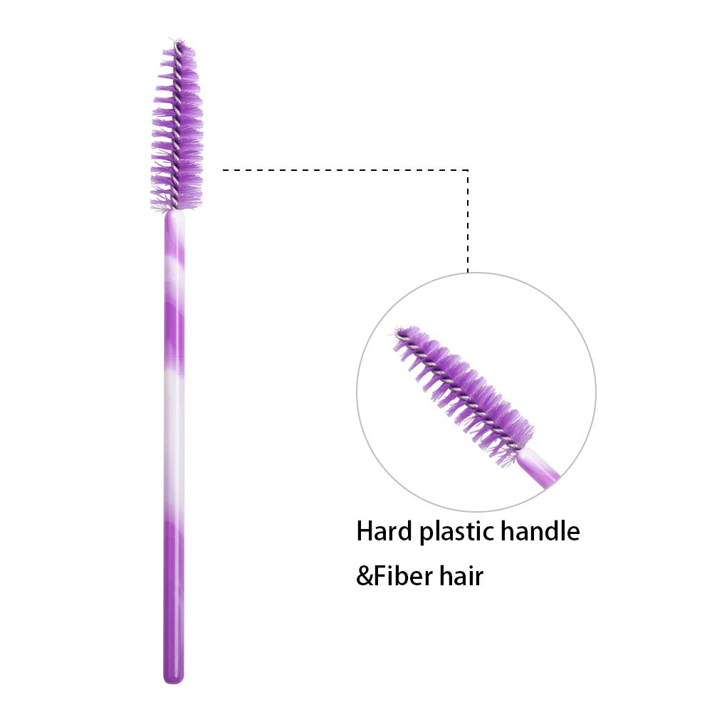 Paquete de 300 cepillos desechables para pestañas postizas para extensiones de pestañas aplicadoras, Deep Purple-300pcs