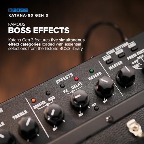 BOSS Katana-50 Gen 3 Combo Amplificador - 50 vatios, 1 x 12 Pulgadas