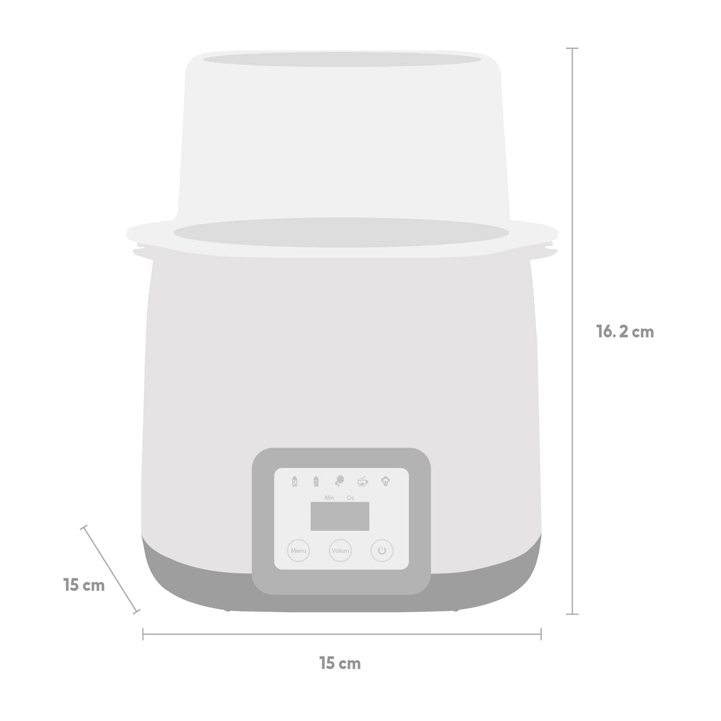 Consi Calentador y Esterilizador para 2 Biberones 5 en 1, Calentamiento Rápido, con Temporizador, Libre de BPA, calentador biberones, calentador de mamilas, biberones, calentador de leche | CMD01