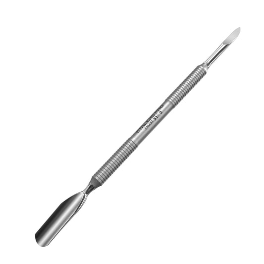 Staleks Empujador De Cutículas Y Limpiador De Uñas Pro Manicure Pusher Smart 51 Tipo 3 – Herramienta De Acero Inoxidable De Doble Punta