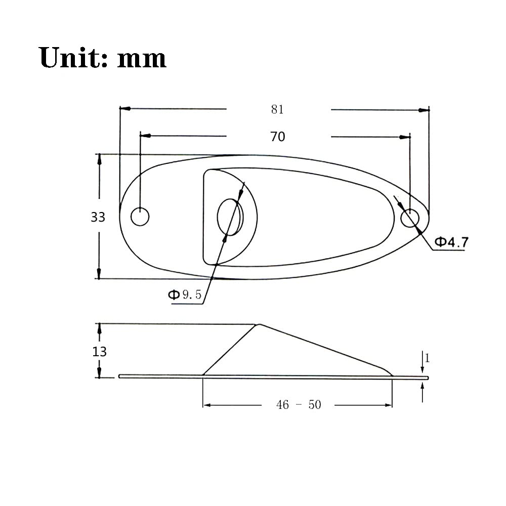 XIYANGJUAN - Conector de entrada para guitarra, color negro, estilo barco, 1/4 pulgadas, con carga, salida de guitarra, casquillo de placa para Fender Strat Stratocaster guitarra eléctrica (negro)