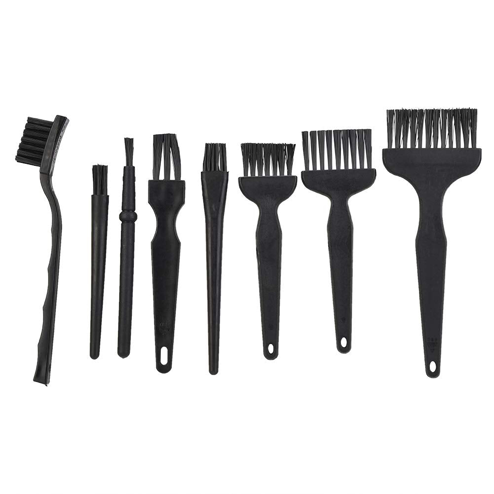 Mugast 8PCS Juego de cepillos de Limpieza de Polvo para el Mantenimiento de la Placa Base, Cepillo antiestático Cepillo de Mango en Punta, Cepillo de Placa PCB