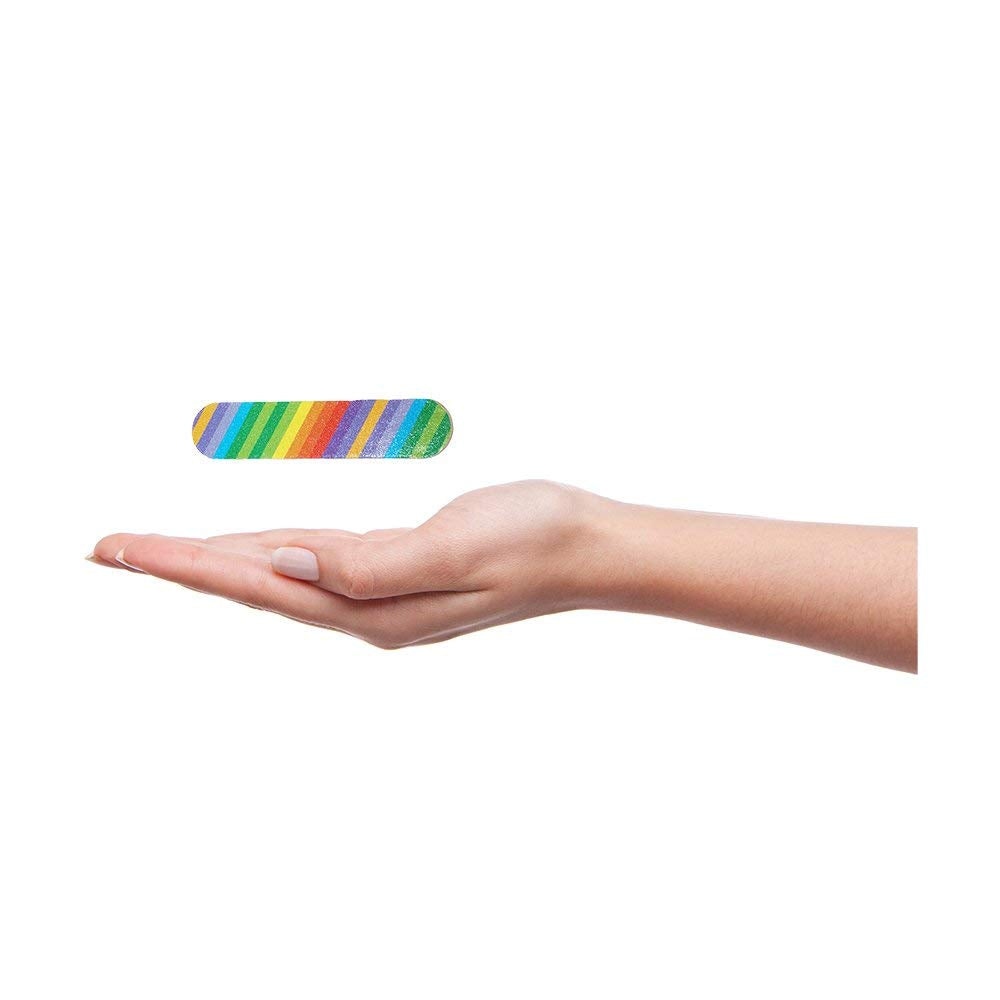 ZMOI - Lima de uñas para niña, mini (1 DOZEN), multicolor, esmeril